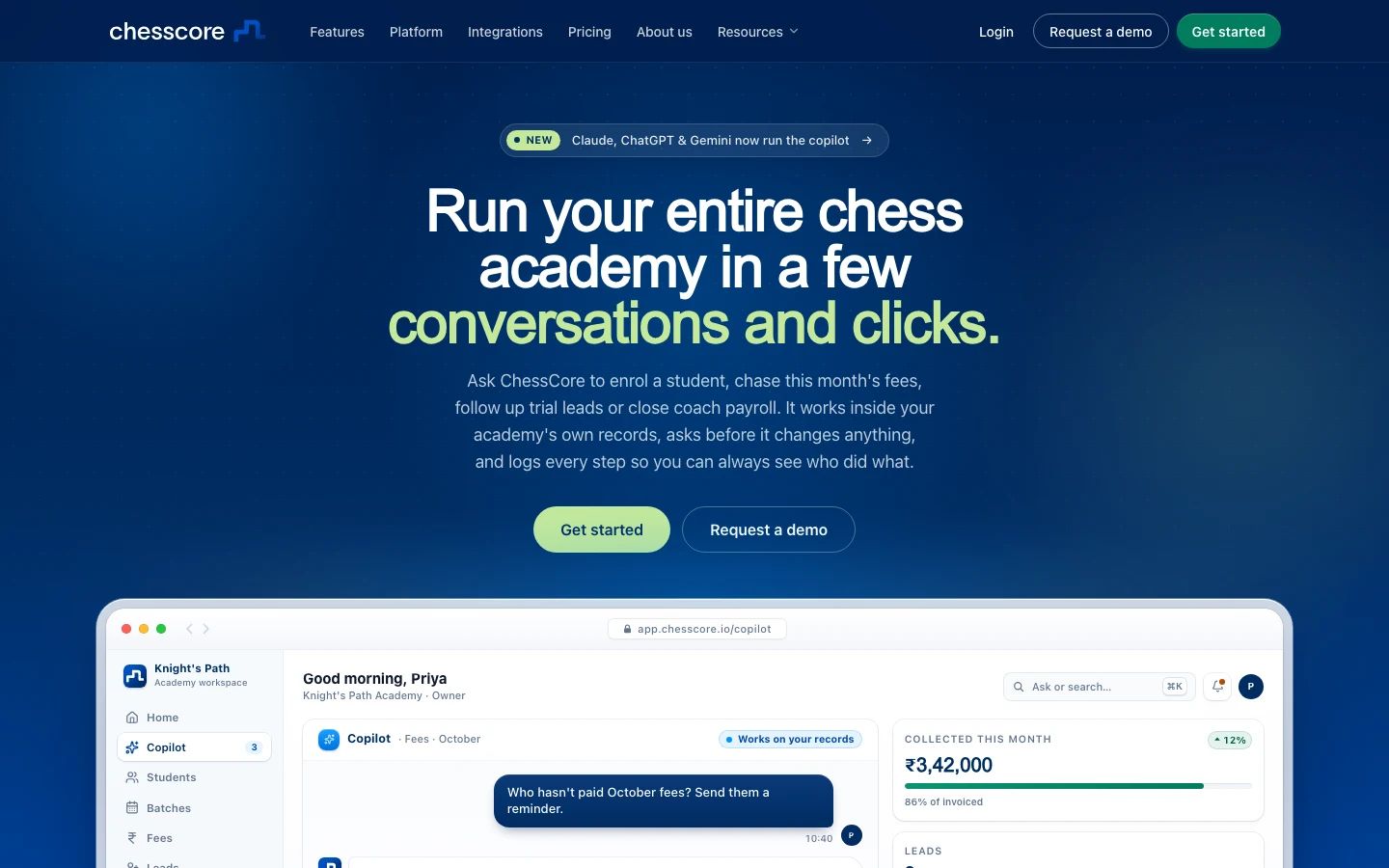 ChessCore website